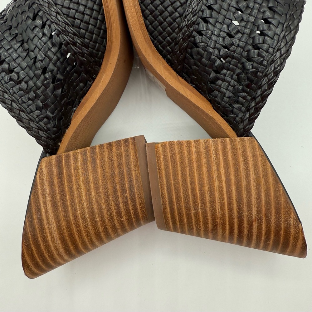 Sam Edelman Lilliana Black Woven Pointed Toe Mules Heels Size 8 Elegant - Picture 13 of 16